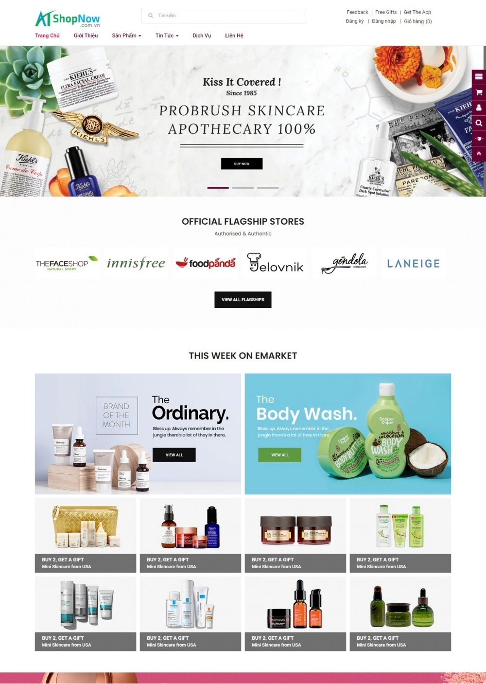 Website Shop Mỹ phẩm eMarket 018