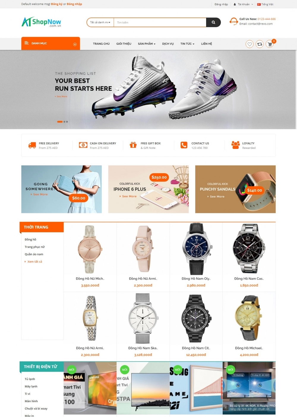 Website Shop bán hàng thời trang R002