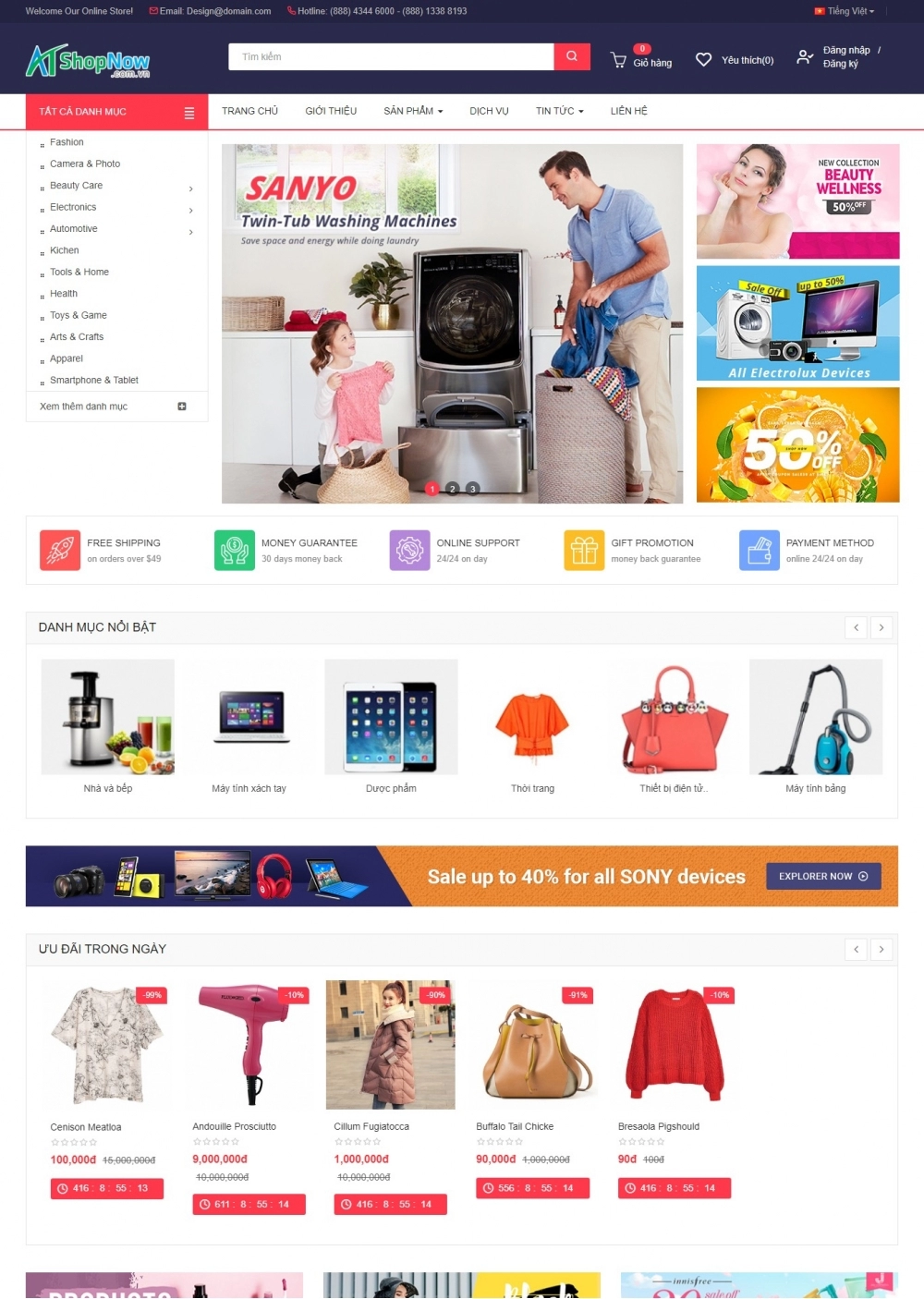Website Shop bán hàng Alimart A004