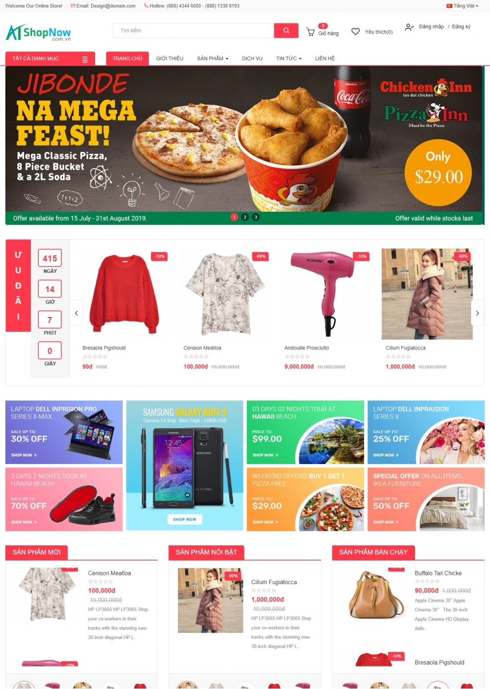 Website Shop bán hàng Alimart A005