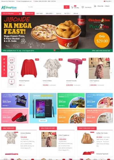 Website Shop bán hàng Alimart A005