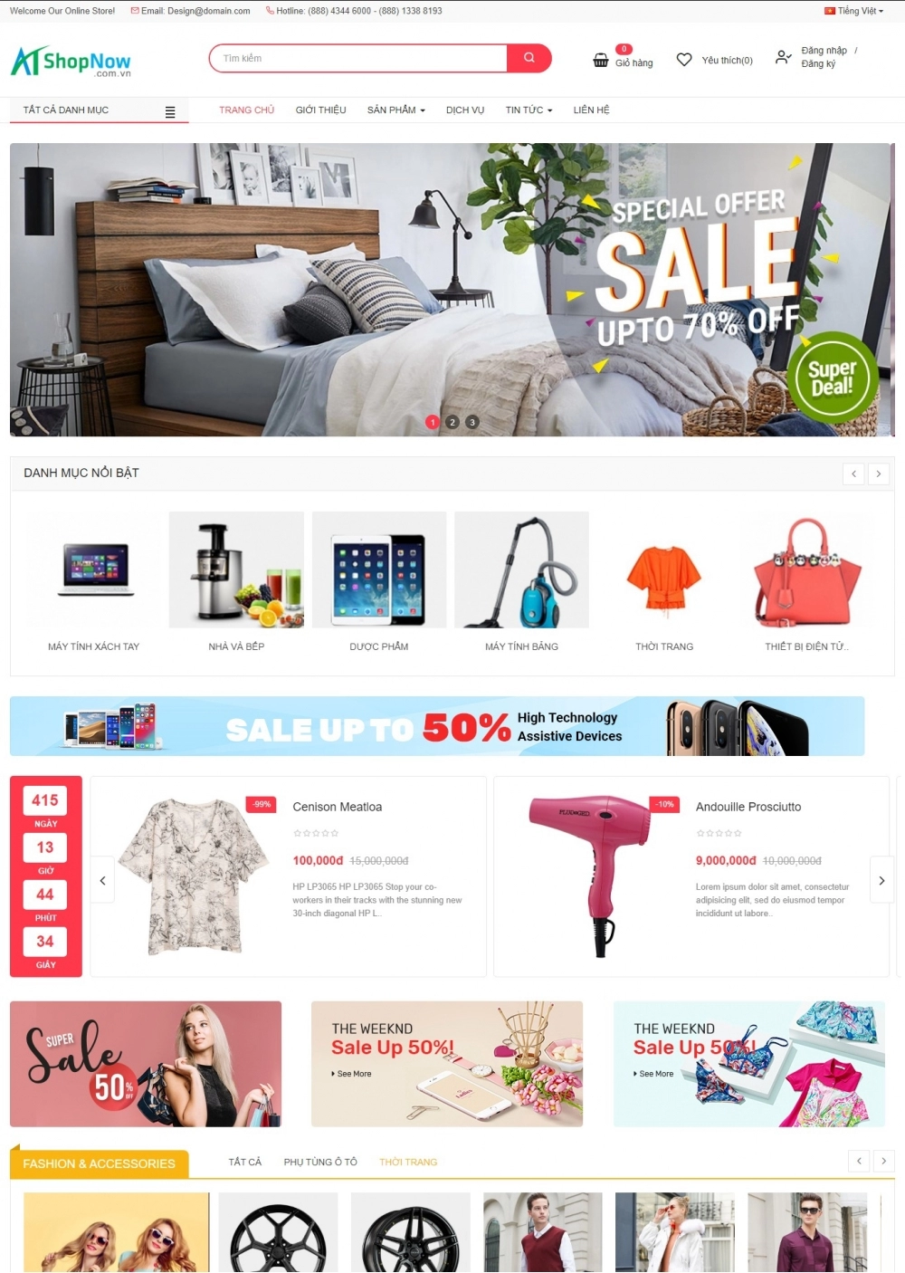 Website Shop bán hàng Alimart A006