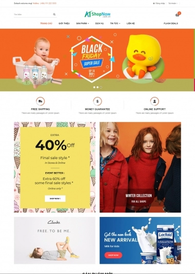 Website Shop bán hàng Babystore BS003