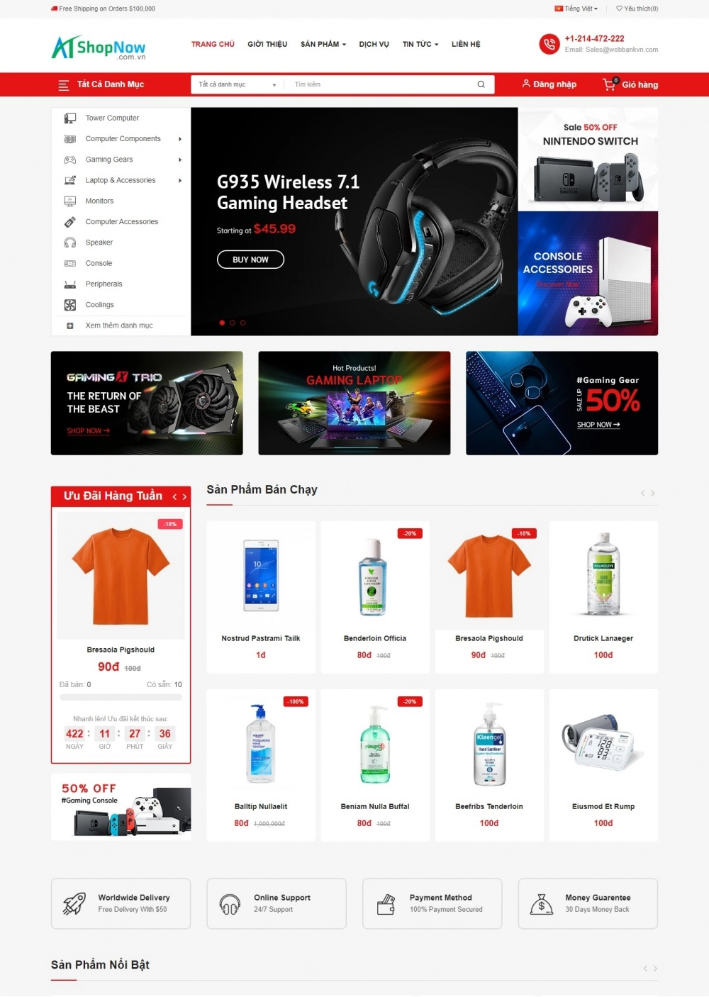 Website Shop bán hàng CitiMart CM003