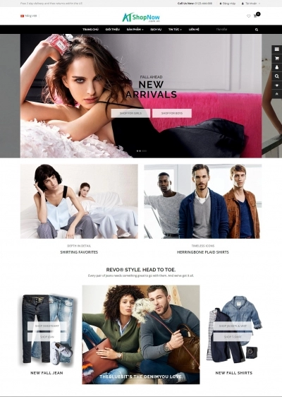 Website Shop bán hàng thời trang R003