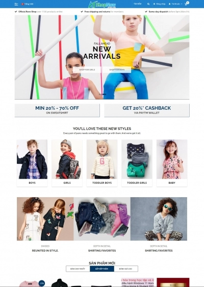 Website Shop bán hàng thời trang R004