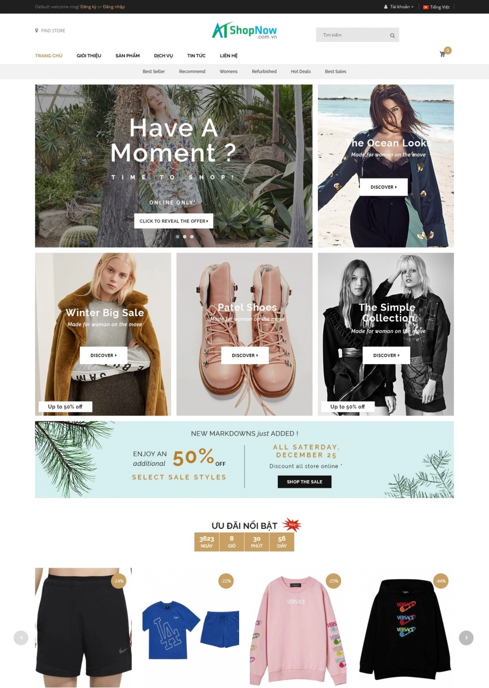 Website Shop bán hàng thời trang R009