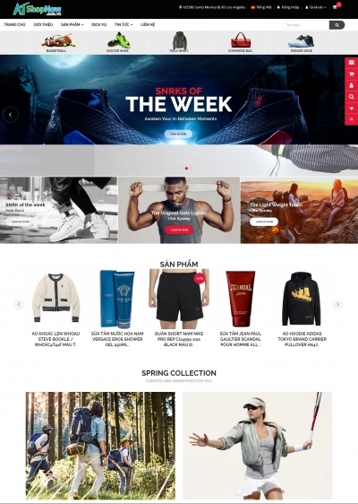 Website Shop bán hàng thời trang R010