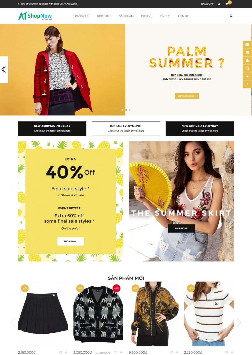 Website Shop bán hàng thời trang R011