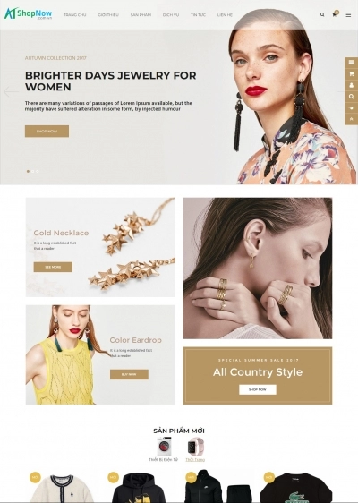 Website Shop bán hàng thời trang R013