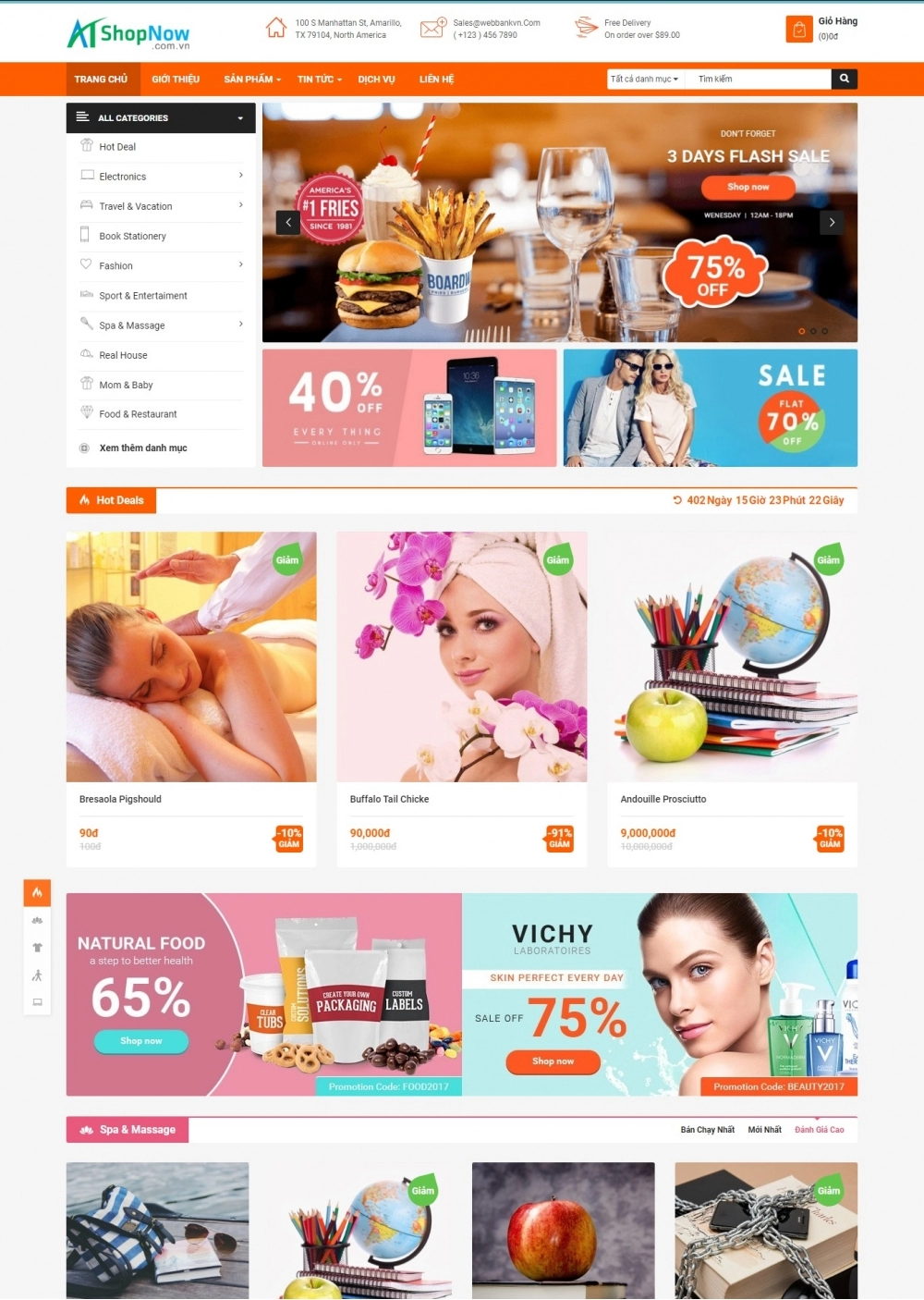 Website Shop bán hàng Topdeal T001