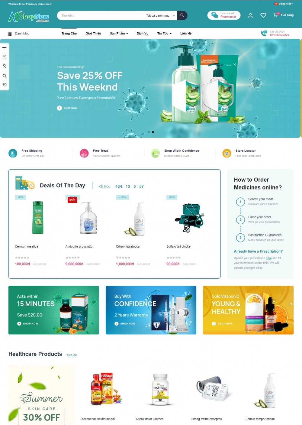 Website Shop Mallon M002