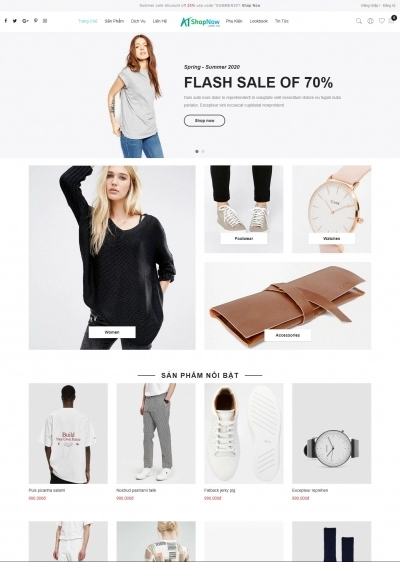 Website Shop thời trang Claue C001