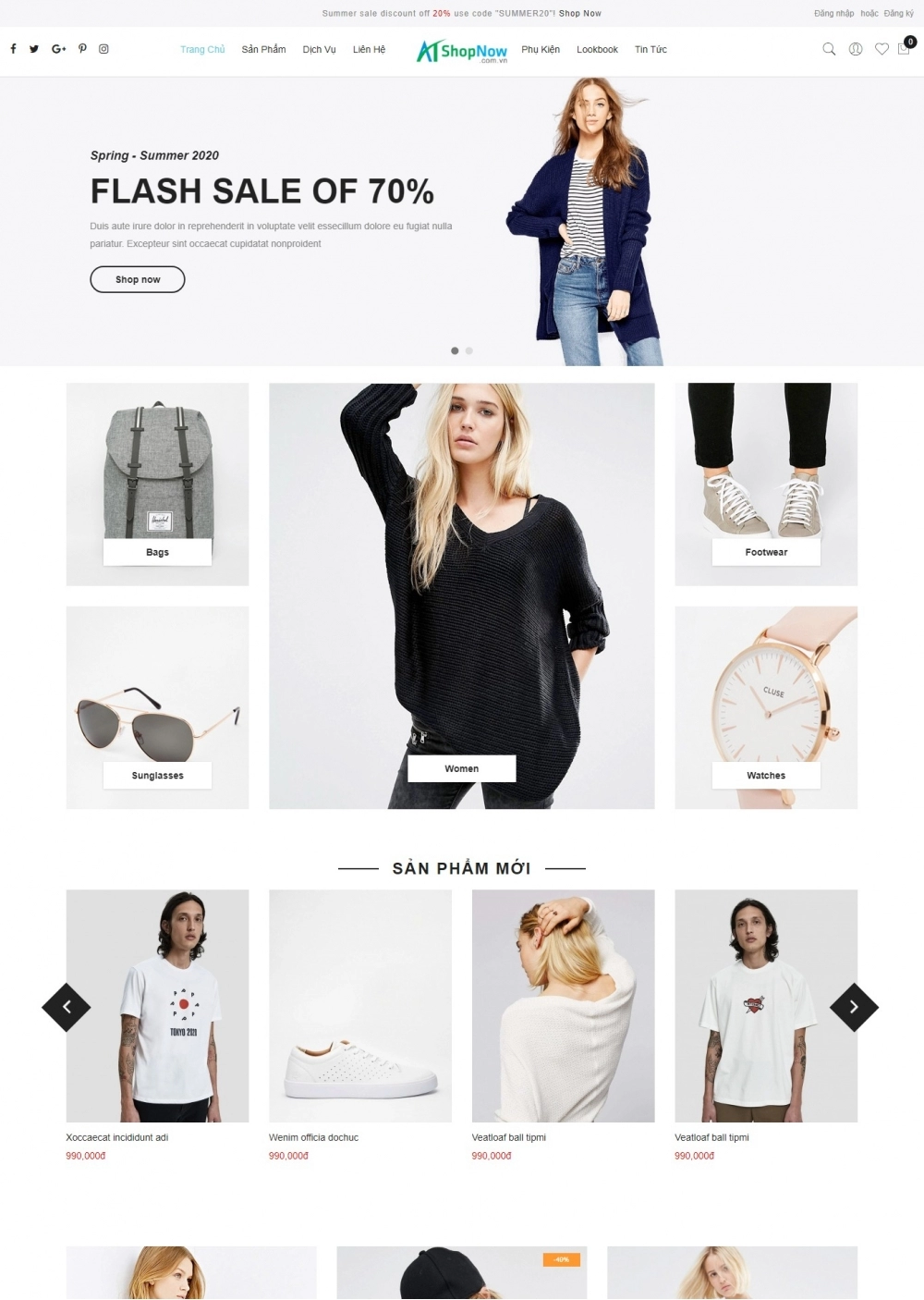 Website Shop thời trang Claue C002