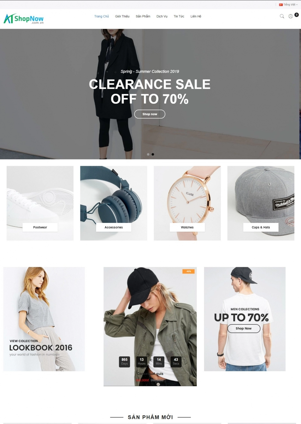 Website Shop thời trang Claue C004