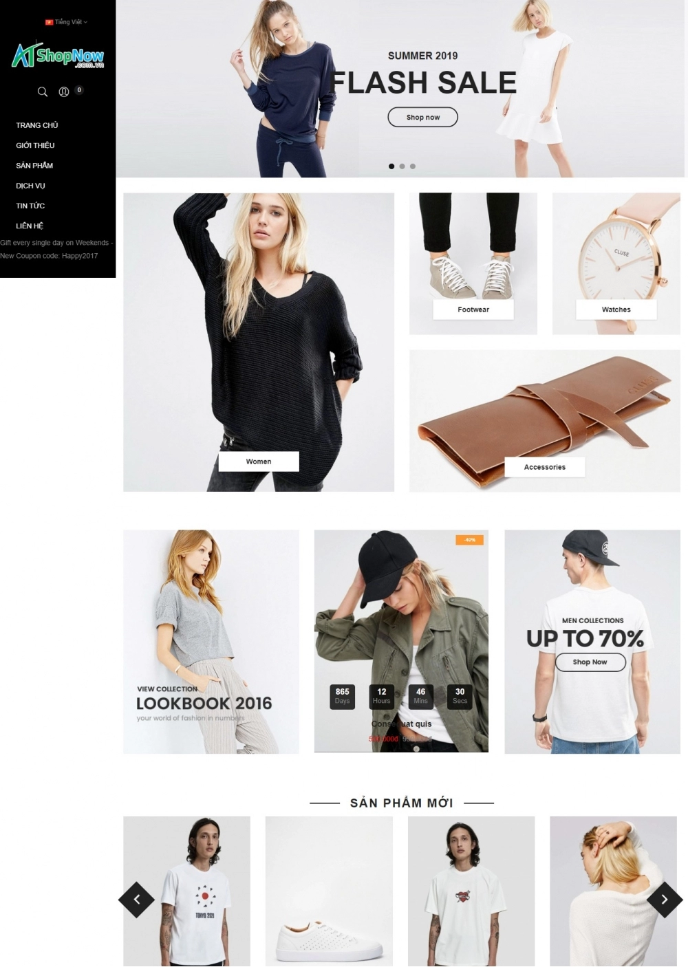 Website Shop thời trang Claue C006
