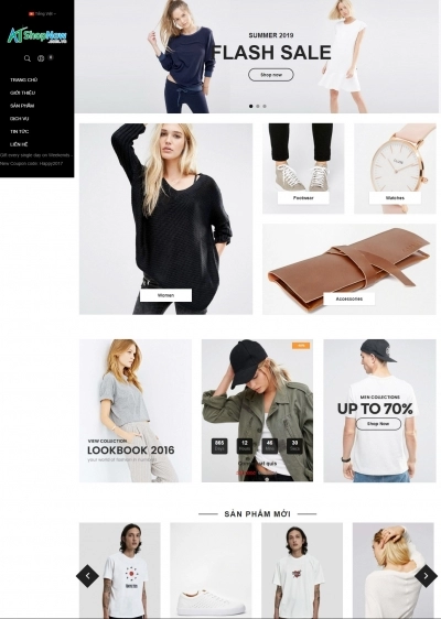 Website Shop thời trang Claue C006