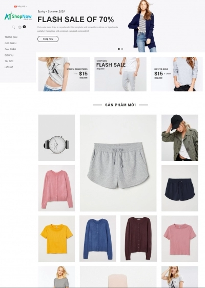 Website Shop thời trang Claue C007