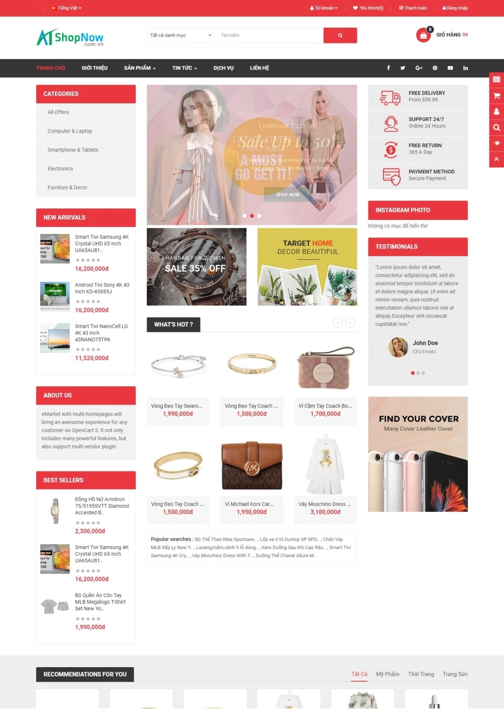 Website Shop Thời trang eMarket 011