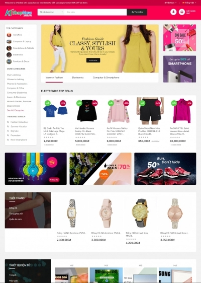 Website Shop Thời trang eMarket 021