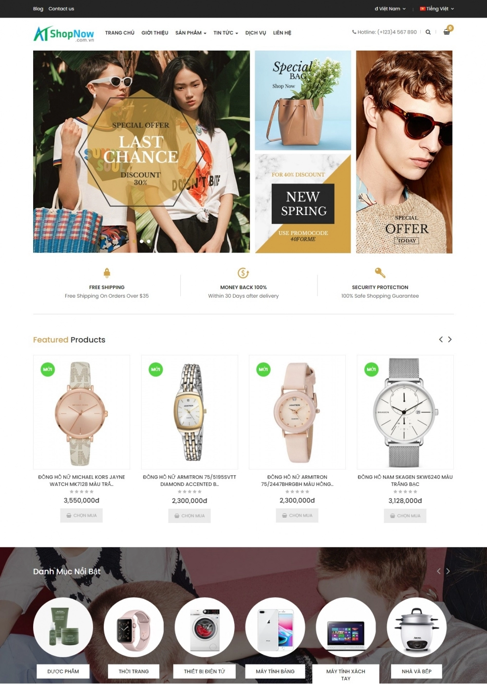 Website Shop Thời trang eMarket 022