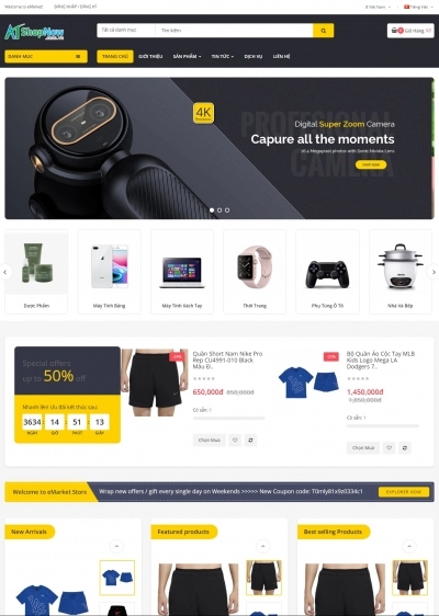 Website Shop Thời trang eMarket 025