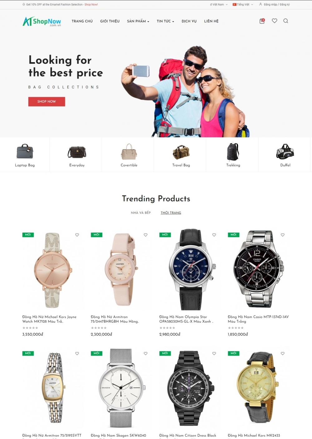 Website Shop Thời trang eMarket 029