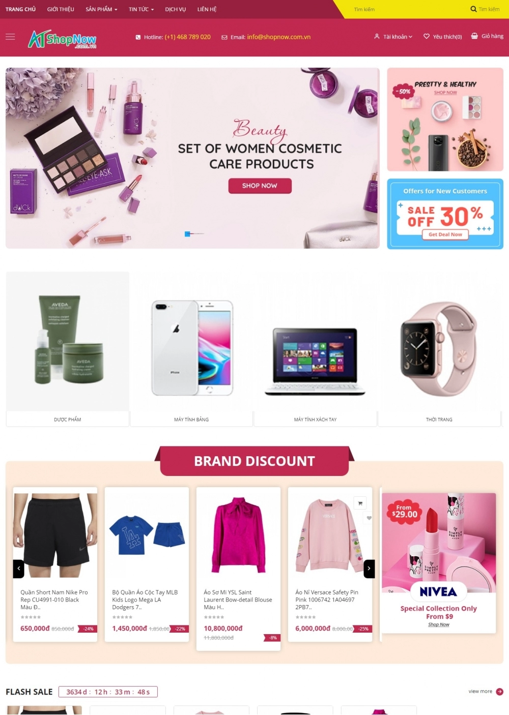 Website Shop Thời trang eMarket 032