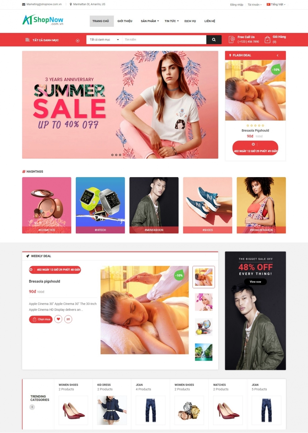 Website Shop bán hàng Topdeal T005