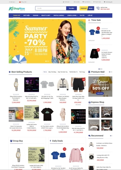 Website Shop bán hàng Bigmall BM001