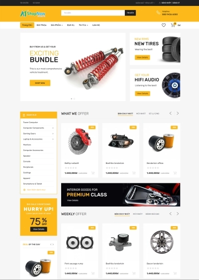 Website Shop bán hàng Chromium  CH003