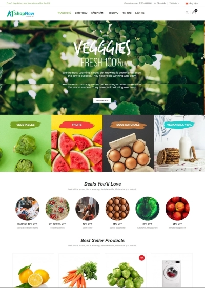 Website Shop bán hàng Ecogreen EG001