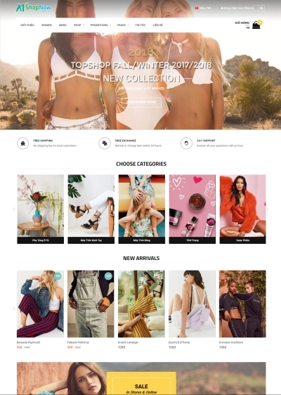 Website Shop bán hàng fashshop FS002