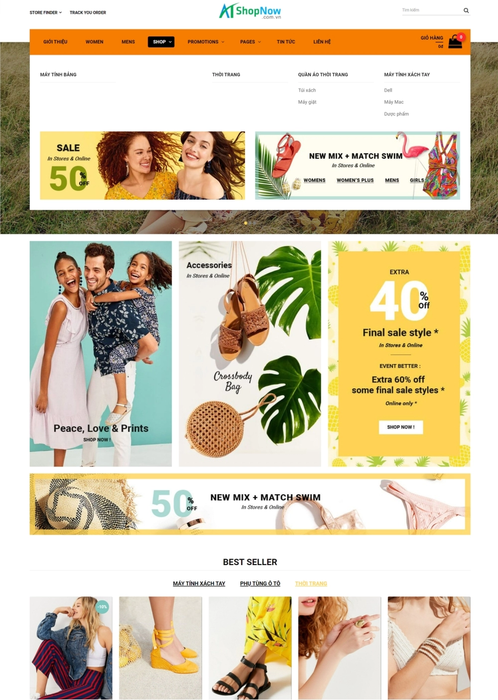 Website Shop bán hàng fashshop FS003