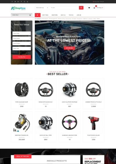 Website Shop bán hàng Monota MN003