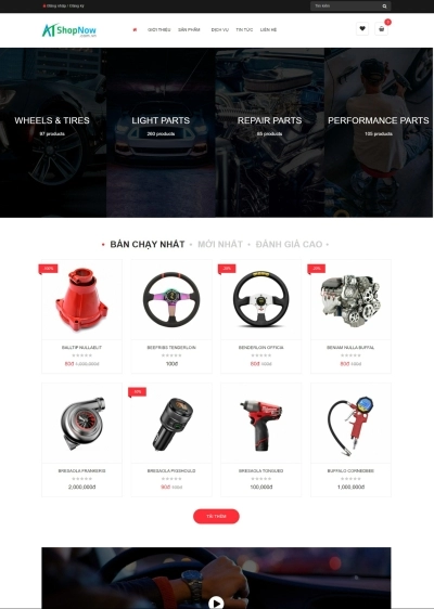 Website Shop bán hàng Monota MN007