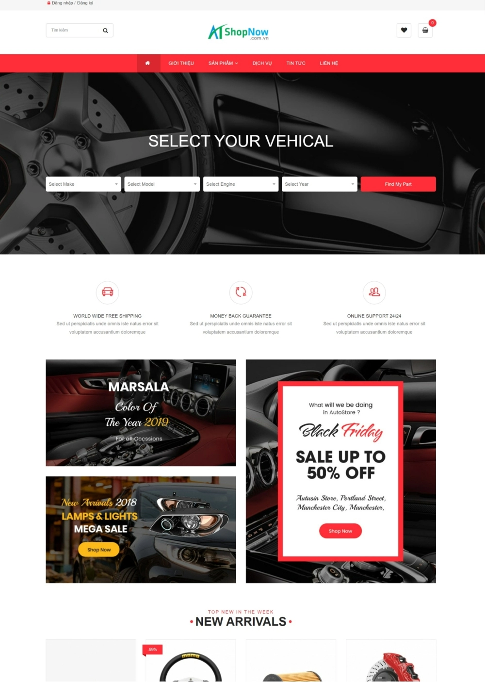 Website Shop bán hàng Monota MN008