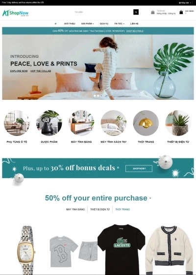 Website Shop bán hàng Nova N001