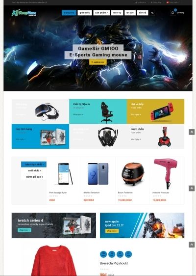 Website Shop bán hàng Sgame SG002