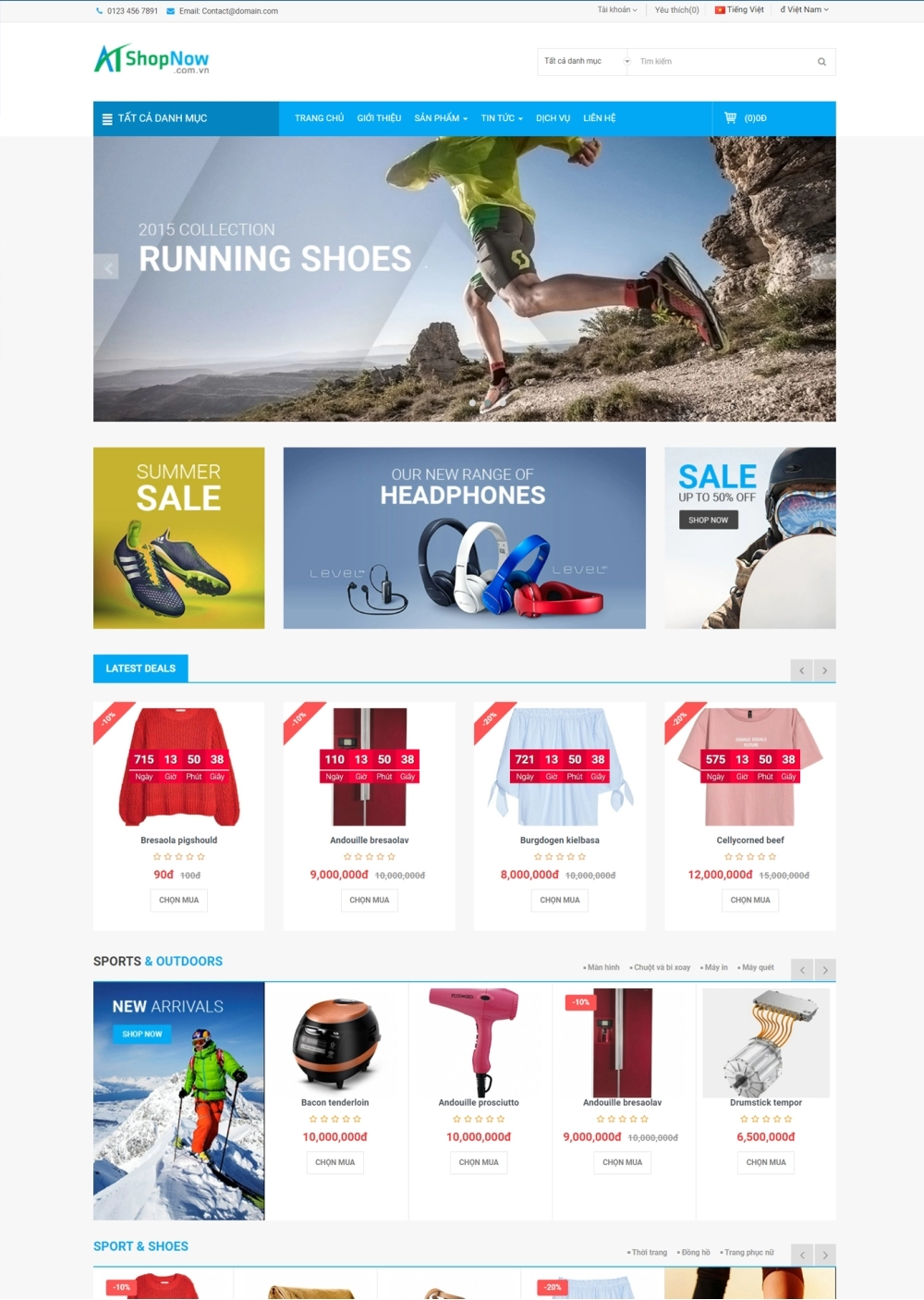 Website Shop bán hàng Shoppy SP003