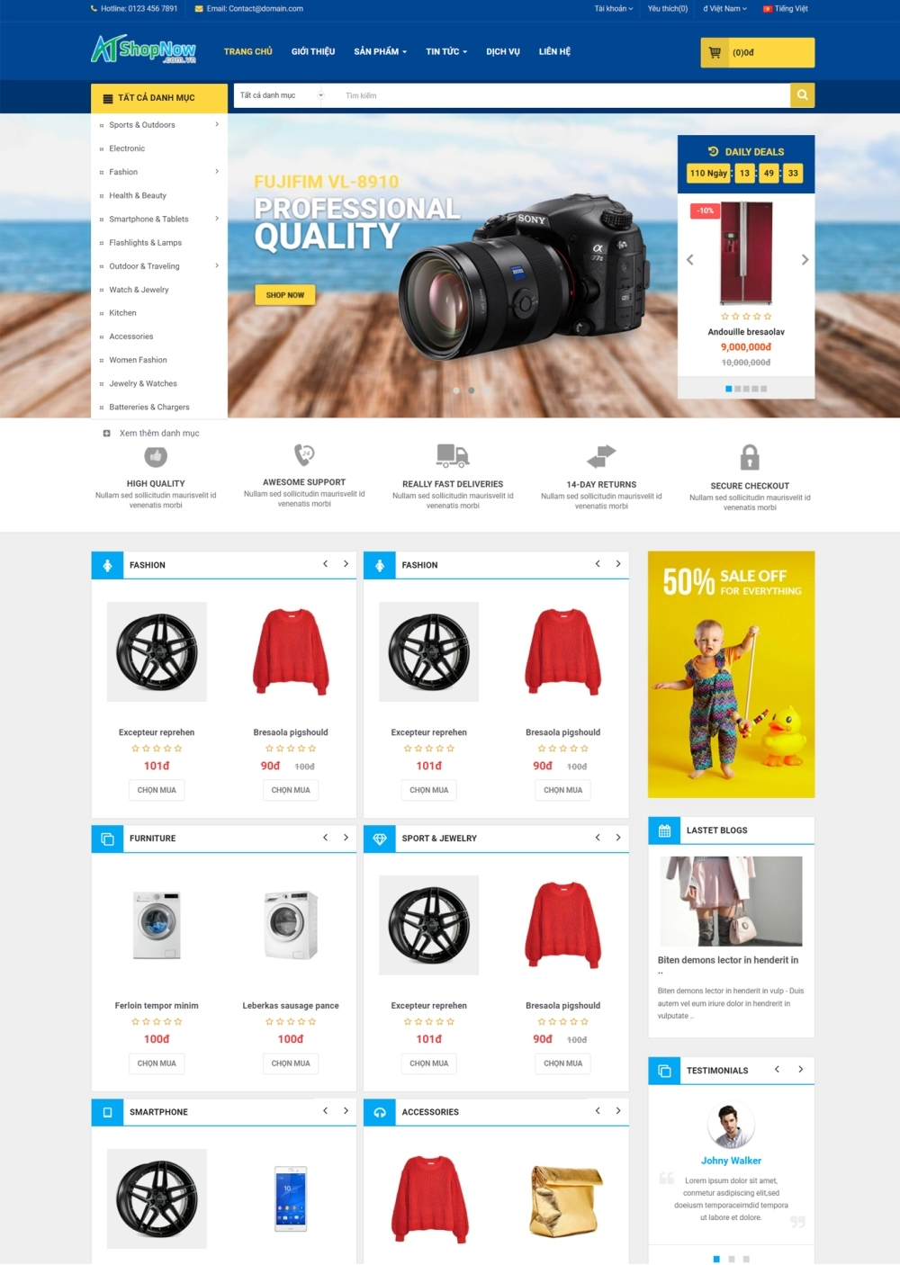 Website Shop bán hàng Shoppy SP004