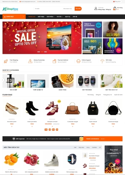 Website Shop bán hàng Supermarket SM002
