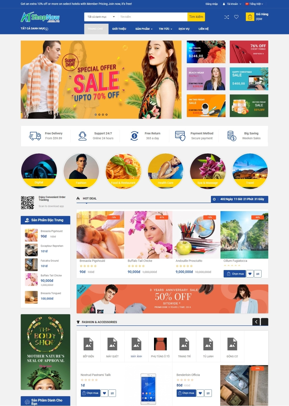 Website Shop bán hàng Topdeal T006